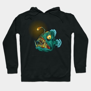 Monster Fish Illustration Hoodie